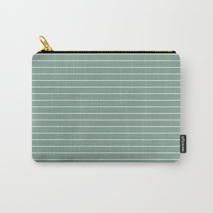 Minimal Arch XXXVII Natural Green Modern Geometric Lines Carry All Pouch Gallery Image 1