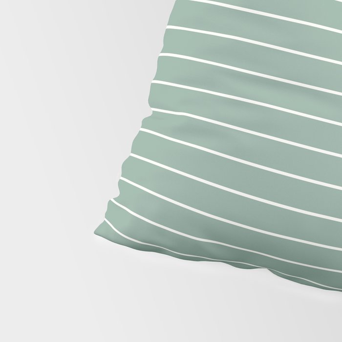 Minimal Arch XXXVII Natural Green Modern Geometric Lines Pillow Sham Gallery Image 4