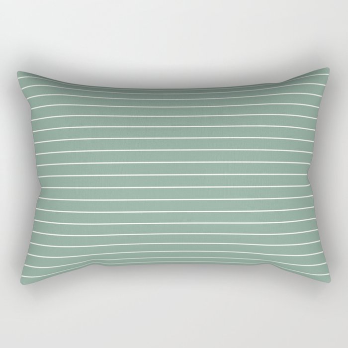 Minimal Arch XXXVII Natural Green Modern Geometric Lines Rectangular Pillow Gallery Image 2