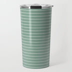 Minimal Arch XXXVII Natural Green Modern Geometric Lines Travel Mug Gallery Image 1