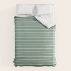 Minimal Arch XXXVII Natural Green Modern Geometric Lines Duvet Cover Gallery Image 6
