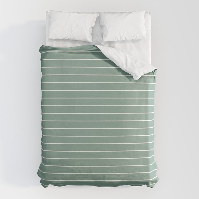 Minimal Arch XXXVII Natural Green Modern Geometric Lines Duvet Cover Gallery Image 6