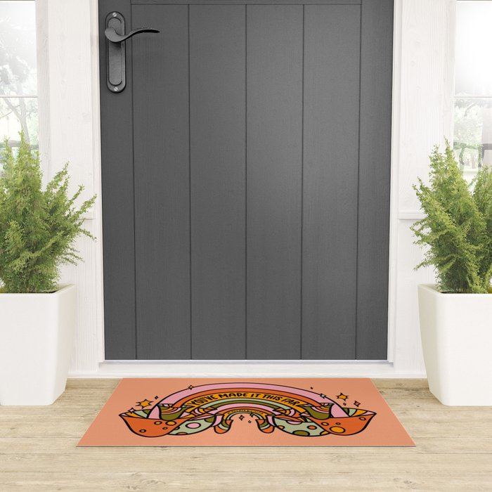 Mushroom Rainbow Welcome Mat Gallery Image 3