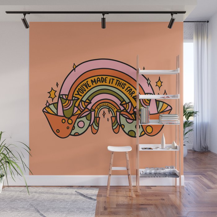 Mushroom Rainbow Wall Mural Gallery Image 1