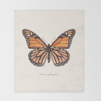 Monarch Butterfly (Danaus Plexippus) Throw Blanket Gallery Image 2