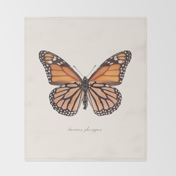 Monarch Butterfly (Danaus Plexippus) Throw Blanket Gallery Image 2
