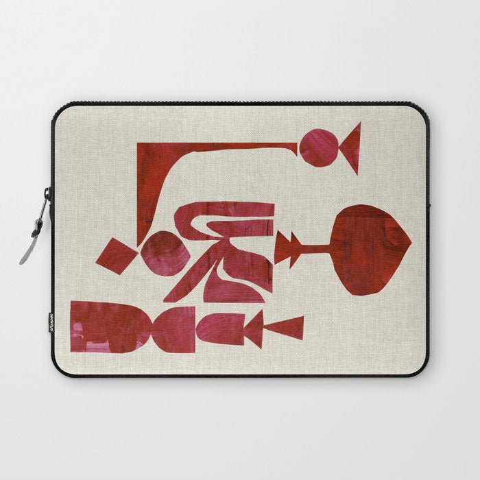 Crimson Fire Flower Laptop Sleeve Gallery Image 1