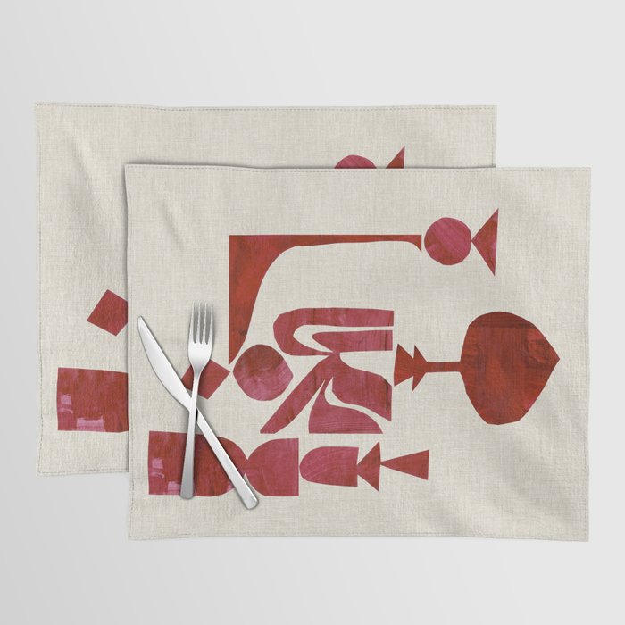 Crimson Fire Flower Placemat Gallery Image 1