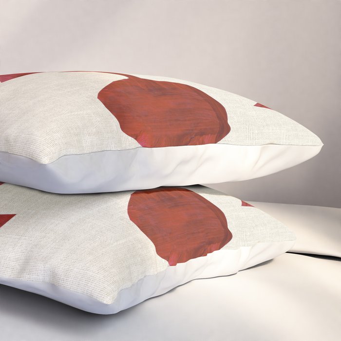 Crimson Fire Flower Pillow Sham Gallery Image 3