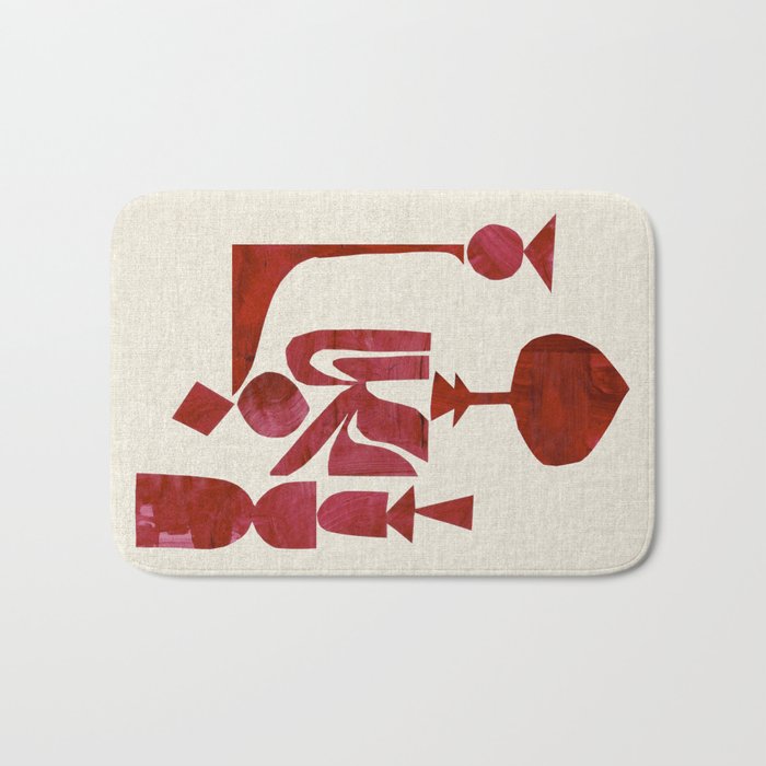 Crimson Fire Flower Bath Mat Gallery Image 1