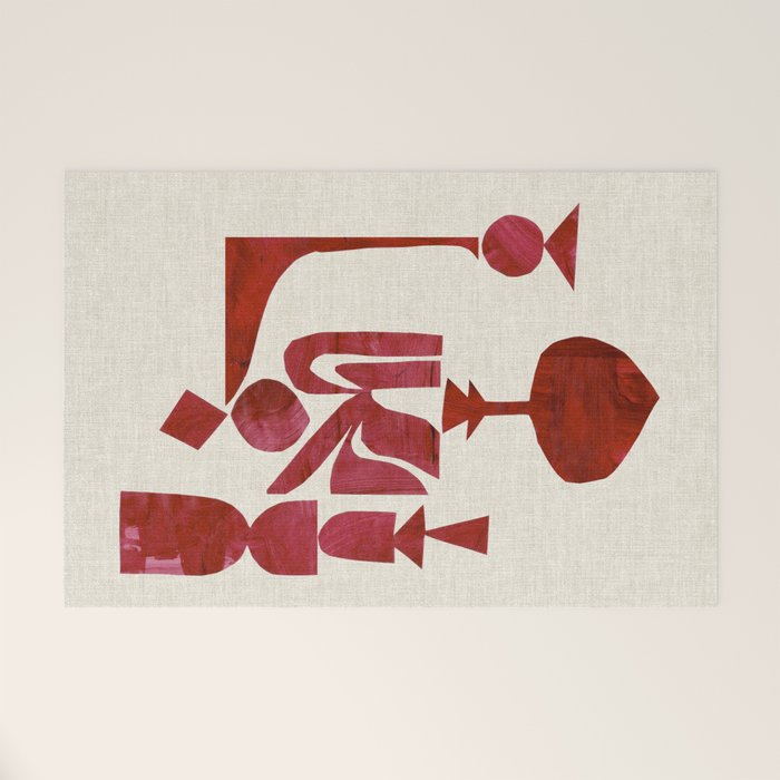 Crimson Fire Flower Welcome Mat Gallery Image 1