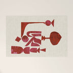 Crimson Fire Flower Welcome Mat Gallery Image 1