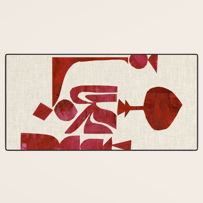 Crimson Fire Flower Desk Mat Gallery Image 3
