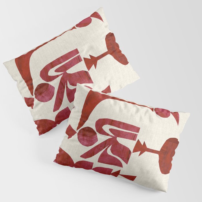 Crimson Fire Flower Pillow Sham Gallery Image 3