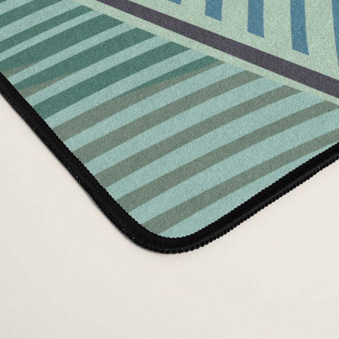 Tropical, Palm Trees, Green and Blue, Abstract Desk Mat Gallery Image 4