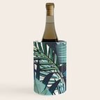 Tropical, Palm Trees, Green and Blue, Abstract Wine Chiller Gallery Image 2