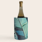 Tropical, Palm Trees, Green and Blue, Abstract Wine Chiller Gallery Image 1