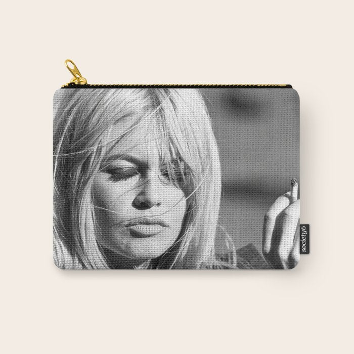 Brigitte Bardot with Cigarette Retro Vintage Art Carry All Pouch Gallery Image 1