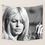 Brigitte Bardot with Cigarette Retro Vintage Art Wall Tapestry Gallery Image 4