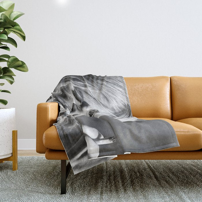 Brigitte Bardot with Cigarette Retro Vintage Art Throw Blanket Gallery Image 1