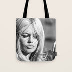 Brigitte Bardot with Cigarette Retro Vintage Art Tote Bag Gallery Image 1