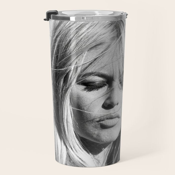 Brigitte Bardot with Cigarette Retro Vintage Art Travel Mug Gallery Image 3