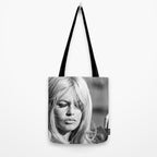 Brigitte Bardot with Cigarette Retro Vintage Art Tote Bag Gallery Image 2