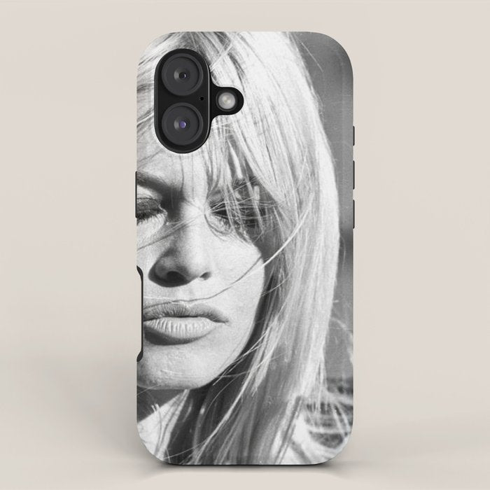Brigitte Bardot with Cigarette Retro Vintage Art iPhone Case Gallery Image 1