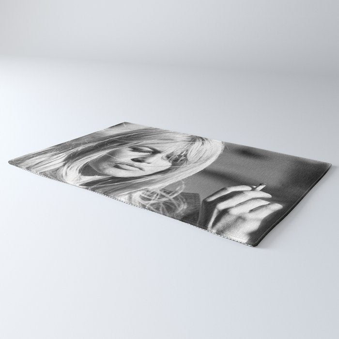 Brigitte Bardot with Cigarette Retro Vintage Art Rug Gallery Image 3