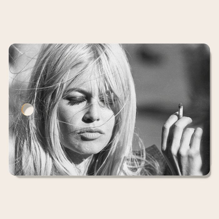Brigitte Bardot with Cigarette Retro Vintage Art Cutting Board Gallery Image 1