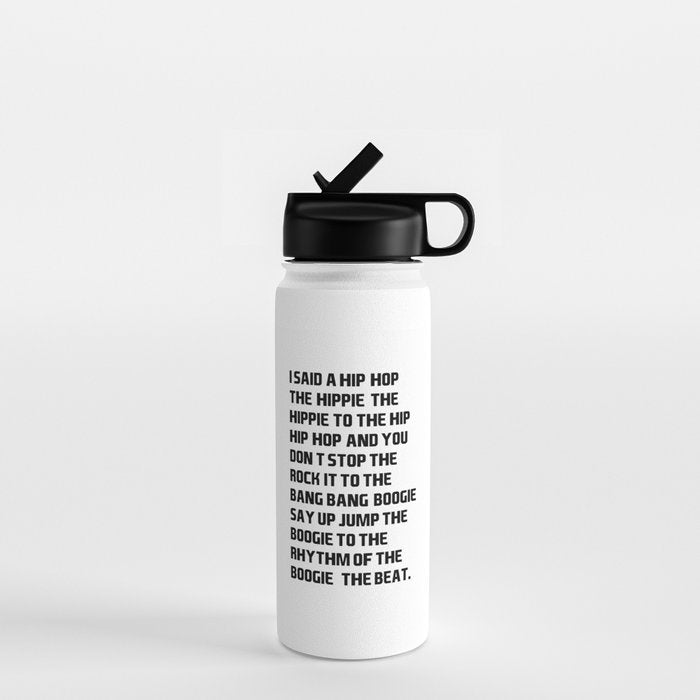 I Said a Hip Hop Hippie to the Hippie Water Bottle Gallery Image 1
