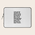 I Said a Hip Hop Hippie to the Hippie Laptop Sleeve Gallery Image 1