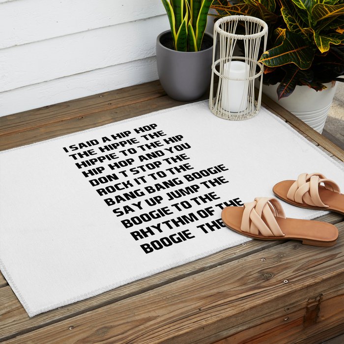 I Said a Hip Hop Hippie to the Hippie Outdoor Rug Gallery Image 2
