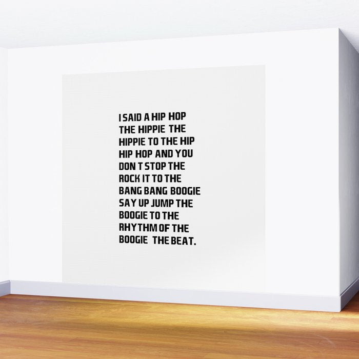 I Said a Hip Hop Hippie to the Hippie Wall Mural Gallery Image 2