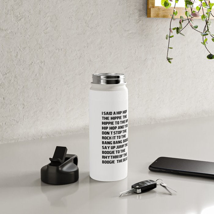 I Said a Hip Hop Hippie to the Hippie Water Bottle Gallery Image 4