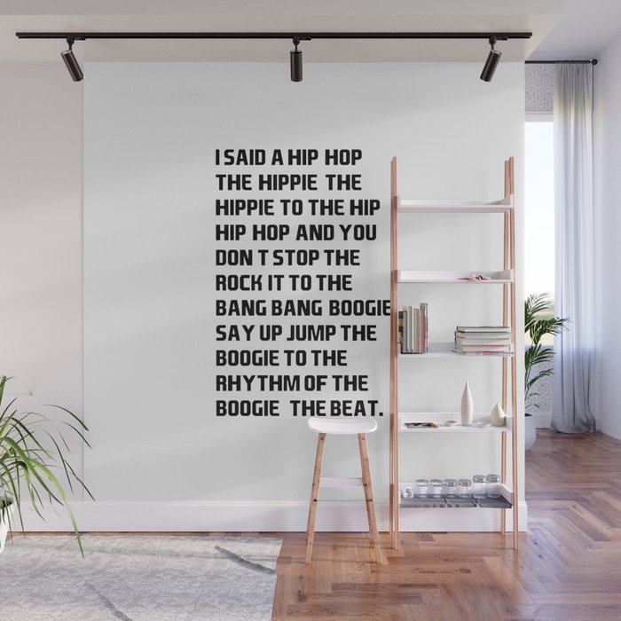 I Said a Hip Hop Hippie to the Hippie Wall Mural Gallery Image 1