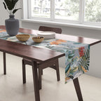 Floral and Birds Vintage Garden II Table Runner Gallery Image 2