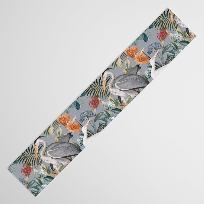 Floral and Birds Vintage Garden II Table Runner Gallery Image 3