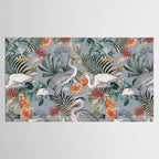 Floral and Birds Vintage Garden II Tablecloth Gallery Image 2