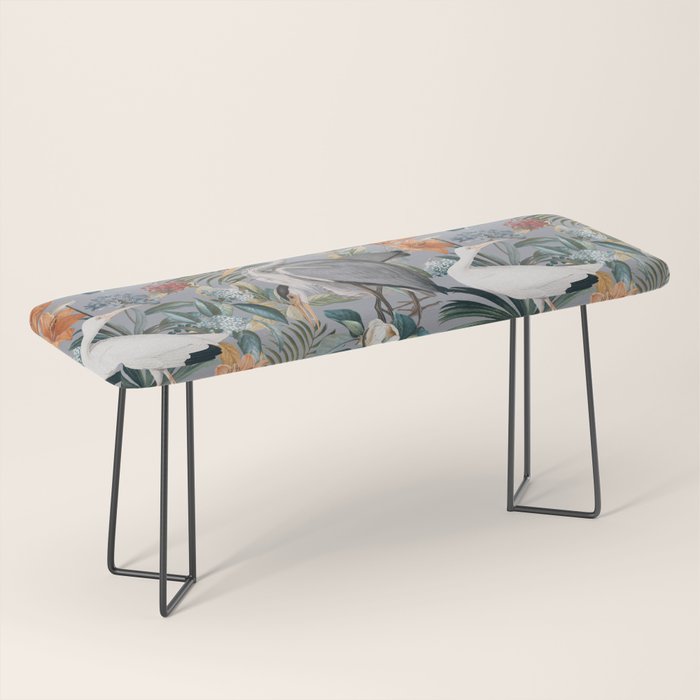 Floral and Birds Vintage Garden II Bench Gallery Image 1