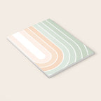 Abstract Retro Double Spring Rainbow - Pastel sage green and Peach fuzz Notebook Gallery Image 3