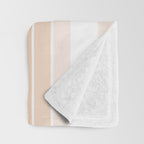 Abstract Retro Double Spring Rainbow - Pastel sage green and Peach fuzz Throw Blanket Gallery Image 3