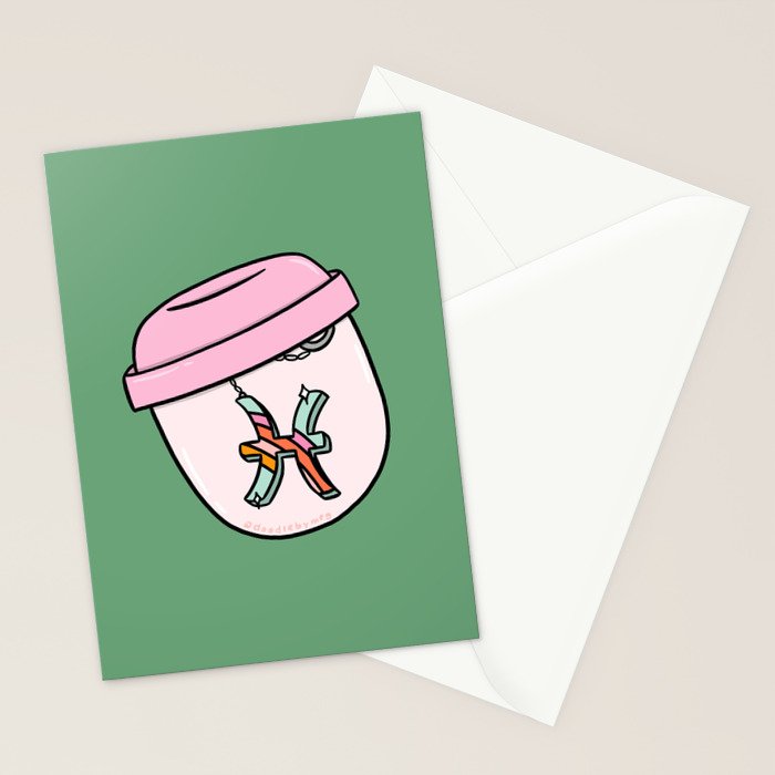 Pisces Keychain Stationery Card Gallery Image 2