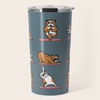 English Bulldog Yoga Travel Mug Gallery Image 1