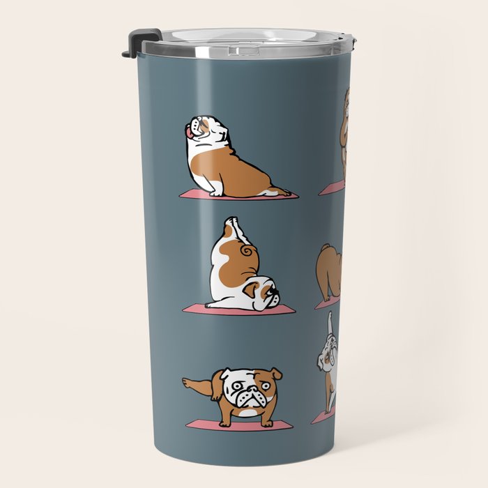 English Bulldog Yoga Travel Mug Gallery Image 3