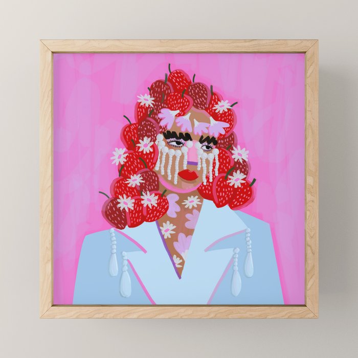 Strawberries Mini Art Print Gallery Image 1