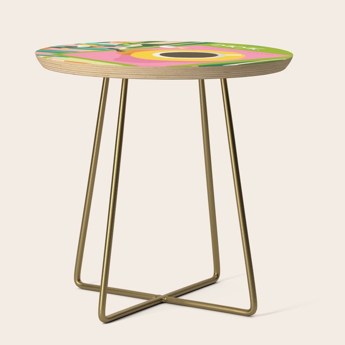 IYKYK, If You Know You Know, Typography Tea American Slang Quote Quirky, English Language Communication Millennials Whimsical Fun, Eclectic Bohemian Contemporary Painting Words Attitude Side Table Gallery Image 1