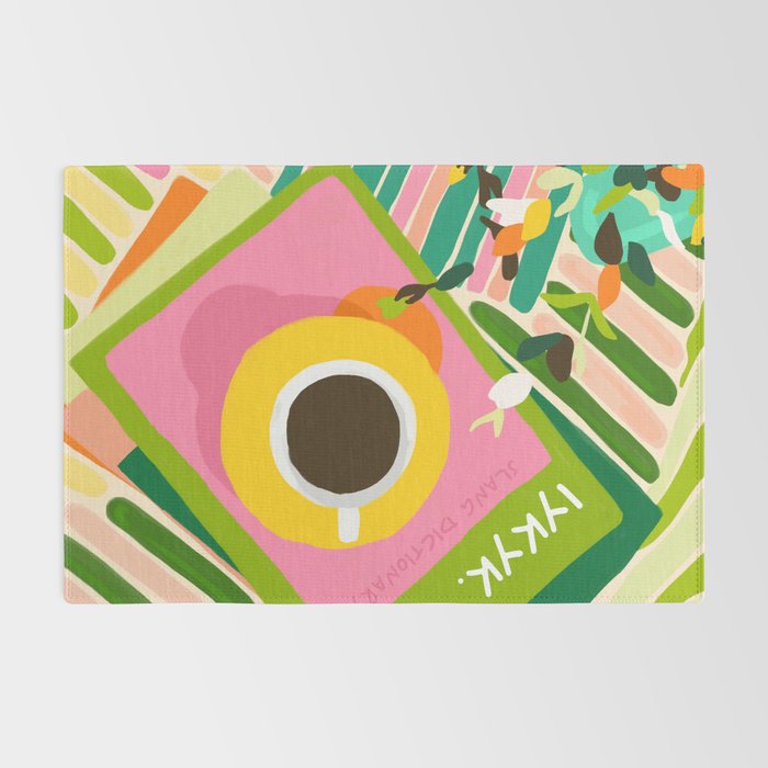IYKYK, If You Know You Know, Typography Tea American Slang Quote Quirky, English Language Communication Millennials Whimsical Fun, Eclectic Bohemian Contemporary Painting Words Attitude Rug Gallery Image 2