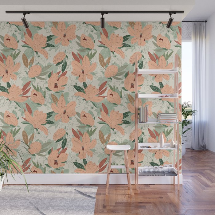 Big floral blossoms MF-24 Wall Mural Gallery Image 1