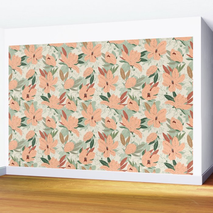 Big floral blossoms MF-24 Wall Mural Gallery Image 2